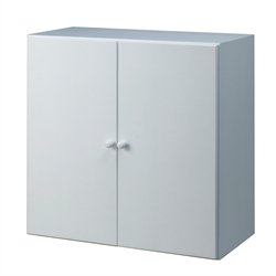 Stort KVADRAT skab med 6 rum - hvidmalet birk